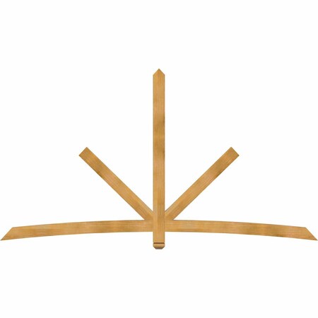 Ekena Millwork Alberta Rough Sawn Timber Gable Bracket, Western Red Cedar, 108"W x 58"H x 2"D x 4"F, 13/12 Pitch GBW108X58X0204ALB00RWR